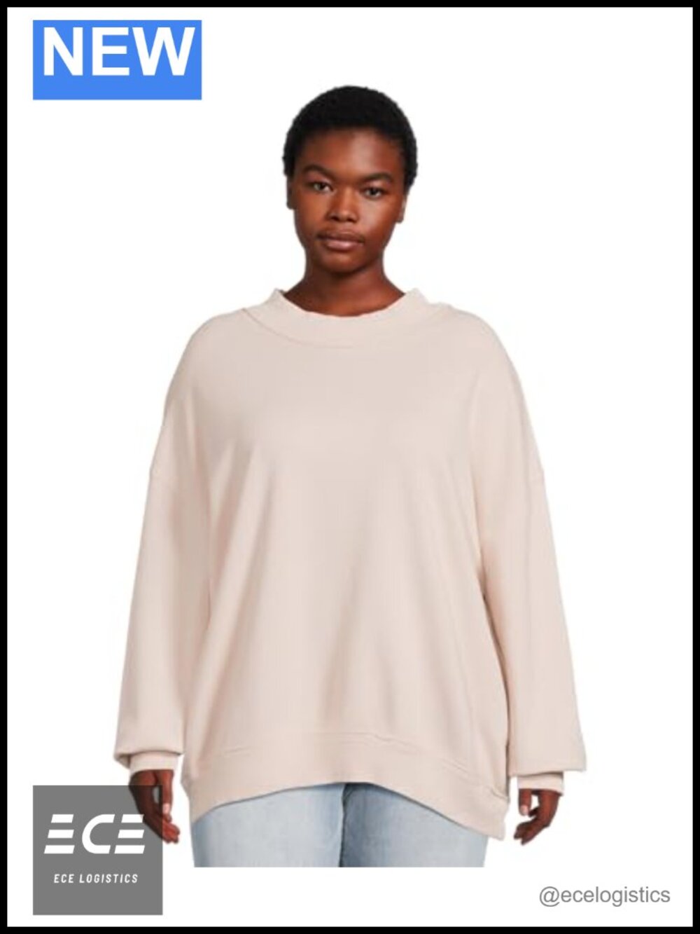 Free People Palm Springs Turtle Neck Cotton Pullover Sweater